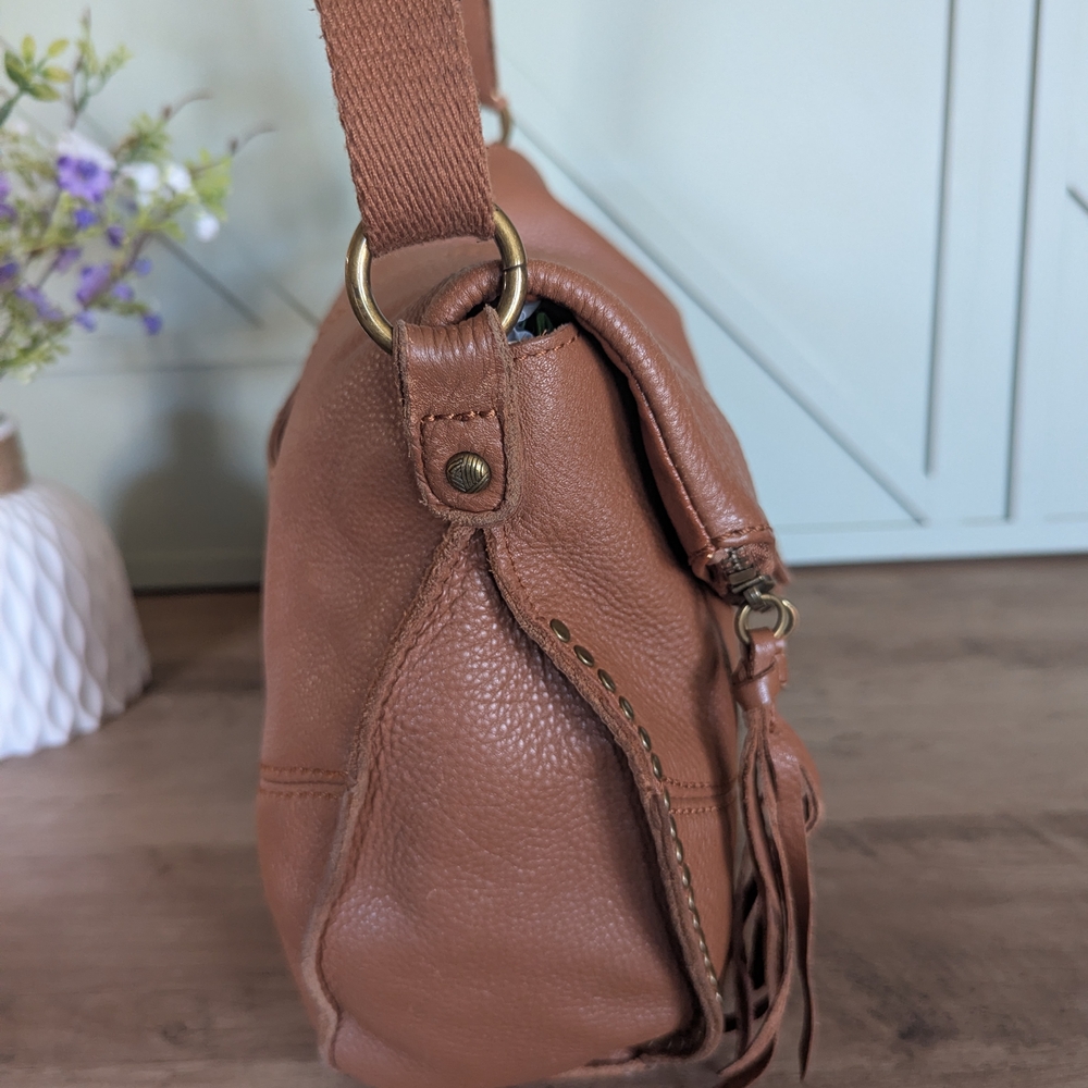 The Sak Silverlake Brown Pebbled Leather Crossbody with Tassel Detail - Picture 6 of 11